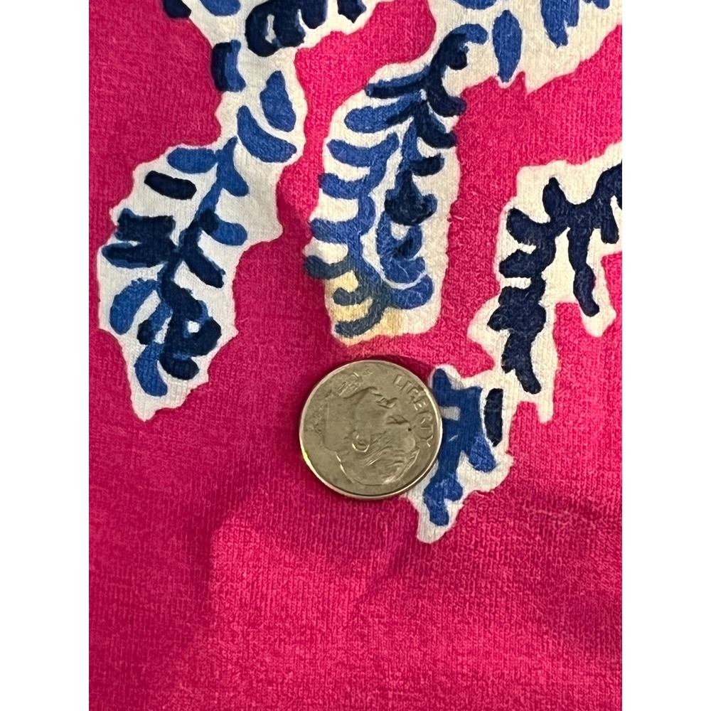 Lilly Pulitzer Sloane Pink Coral Reef Print XS Maxi Dress V-Neck Resort Gown - Picture 7 of 8